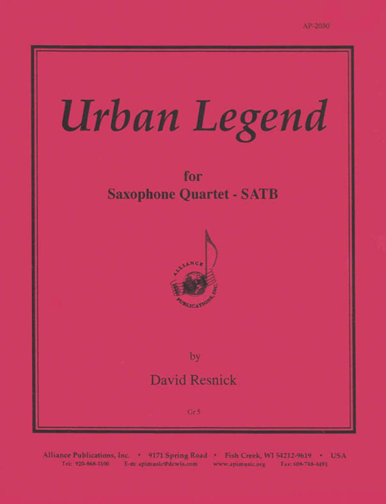Urban Legend - Sax 4-satb